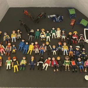 60+ Vintage 1987 1990s 2000s Play Mobil Geobra Figures Lot